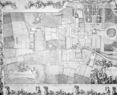 Plan of Kensington Palace (detail) by Joshua Rhodes, 1764 by George Bickham